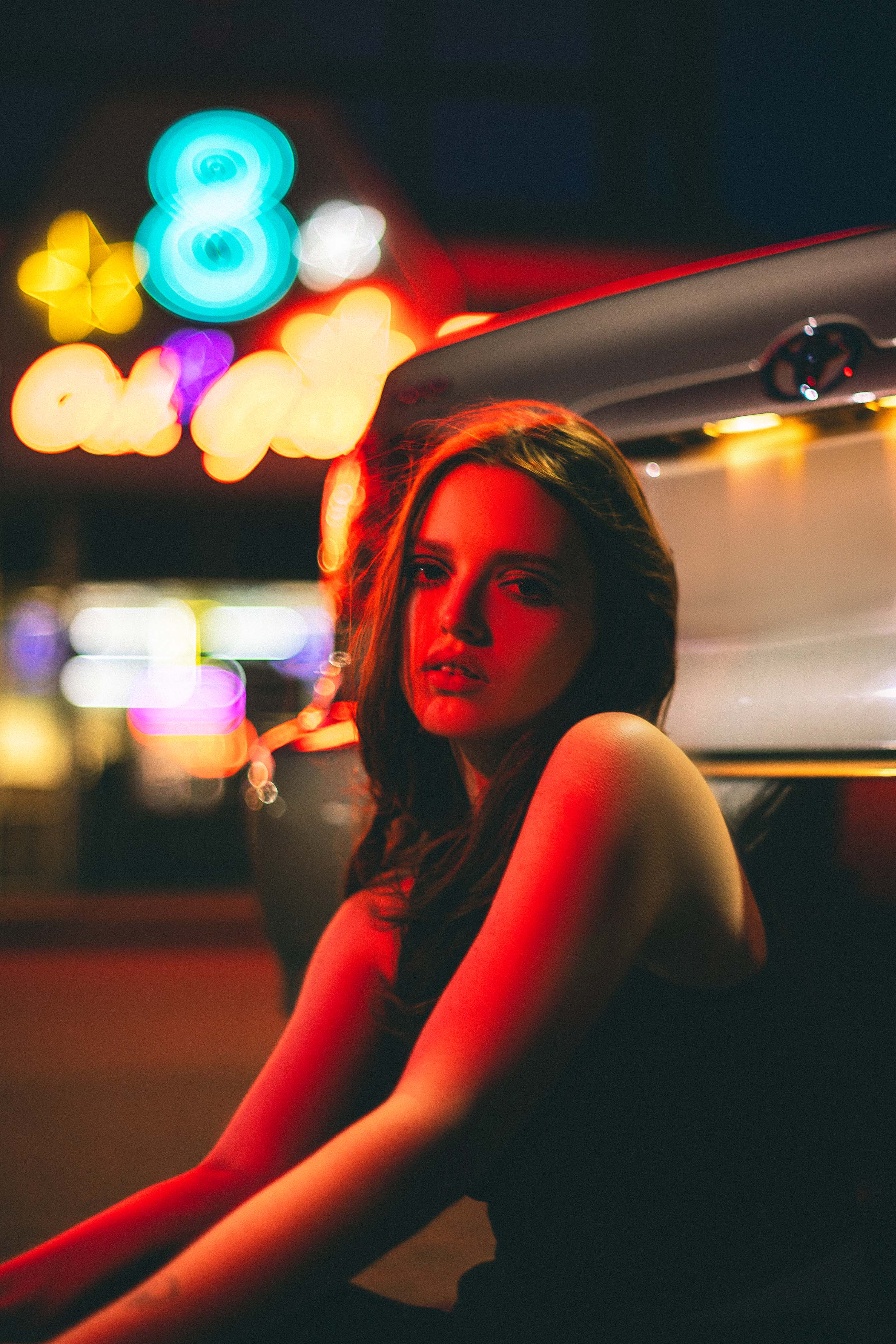 Cinematic Portraits with Vintage Flair by a Movie Theater — photograph 10 of 35